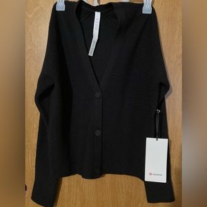 NWT Lululemon black Merino cardigan